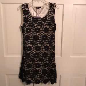 Black lace dress with under slip
